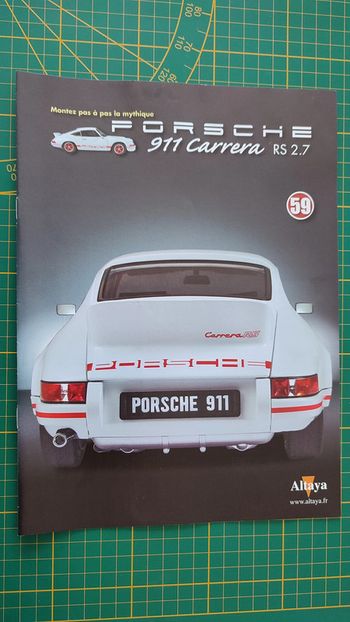 Fascicule seul sans pièce n°59 pièce détachée Porsche 911 Carrera RS 2.7 1/8 1/8ème Altaya #B37
