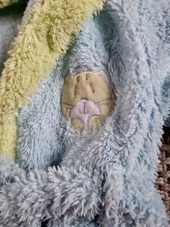 Robe de chambre bleue et verte mixte - 12 mois - photo numéro 6