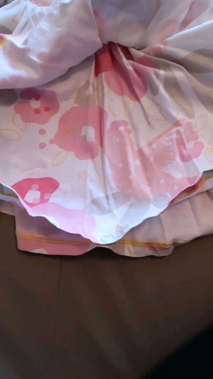 Ensemble 2 pièces jupe short + top rose pétale + accessoire - photo numéro 6