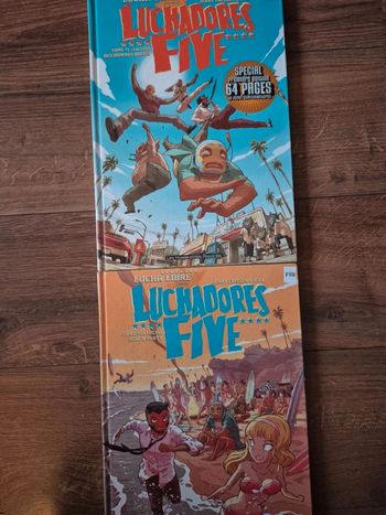 Lot de  2 bandes  dessinées  Luchadores  five