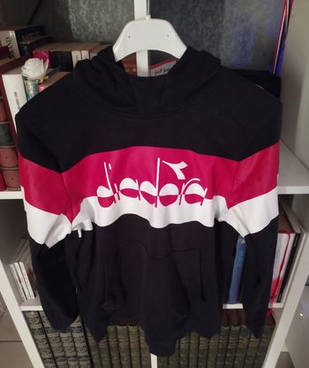 Sweat à capuche "Diadora" 10/11 ans 80% coton