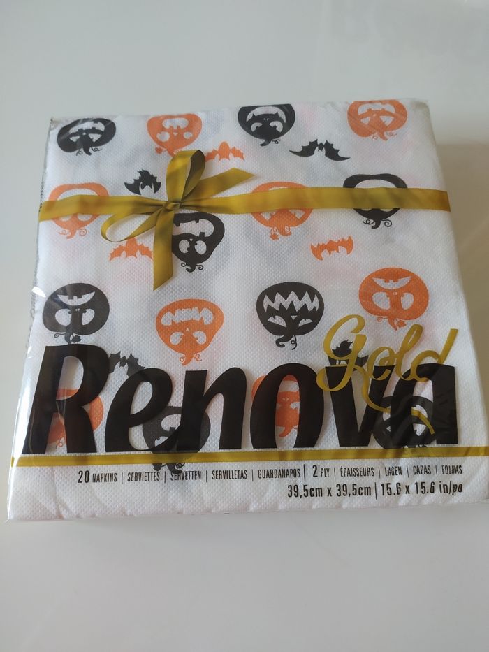 Lot de 2 paquets de grandes serviettes en papier Halloween Renova neufs - photo numéro 2