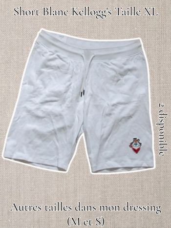 Short Blanc Kellogg's Taille XL