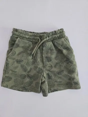 Short en coton kaki