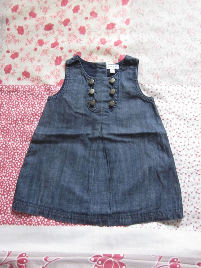 Robe en jean sans manches 6 mois