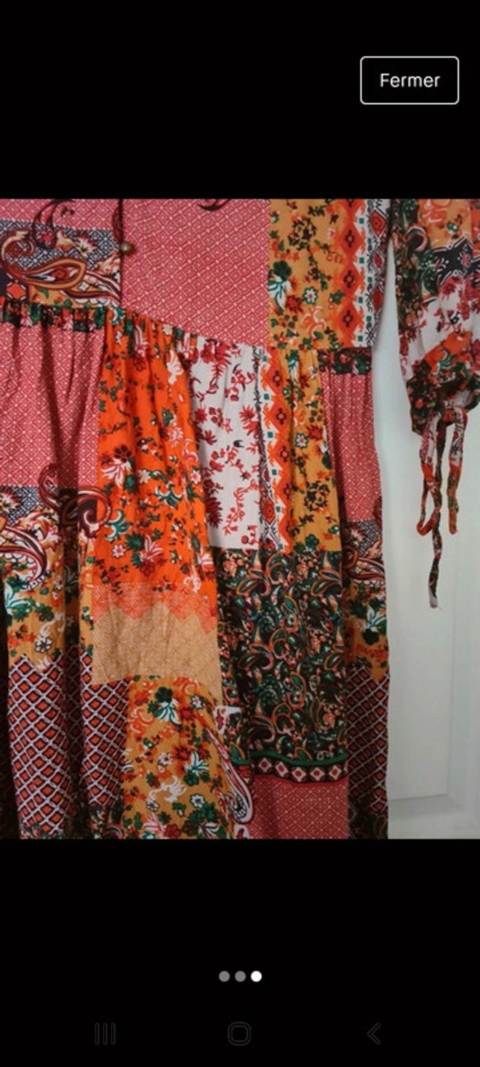 Robe bohème vintage multicouleur - photo numéro 3