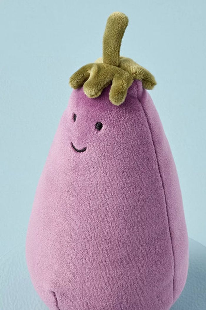 Jouet peluche aubergine pour chien avec couineur - 19 cm Neuf