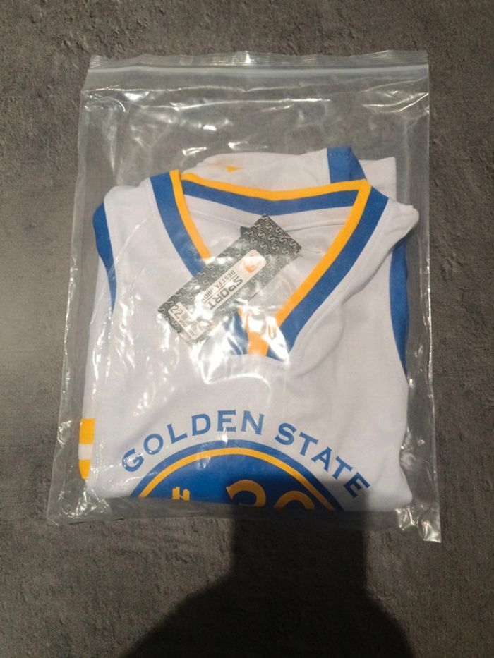 Tenue NBA golden state warriors Stephen Curry blanc. T.22 - photo numéro 5