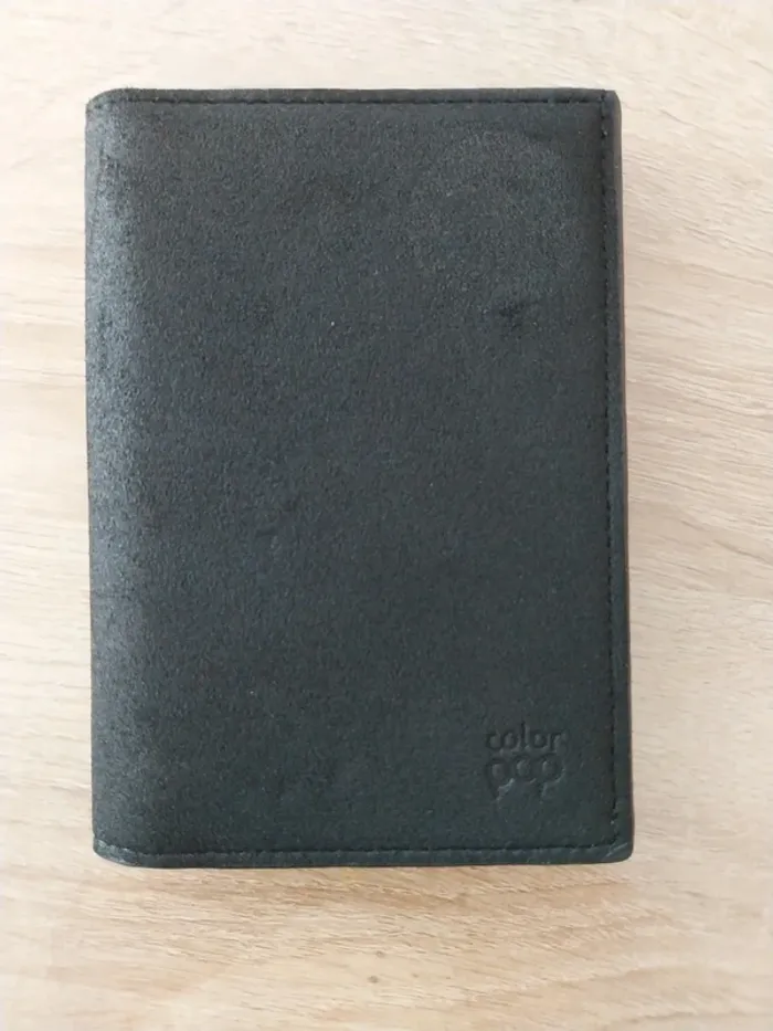 Porte-feuille monnaie en daim