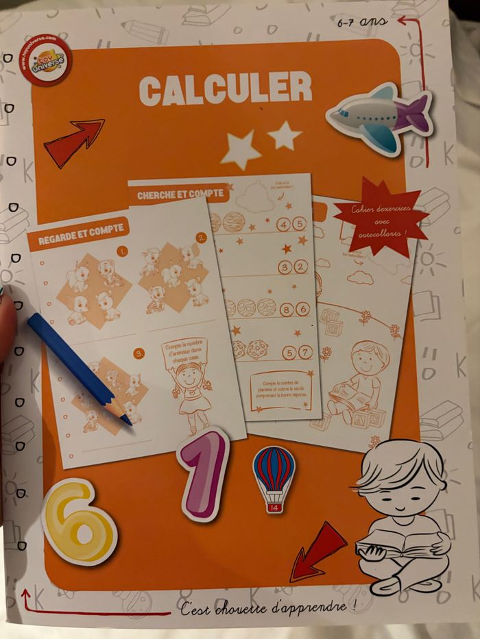 Fichier d’exercices fin calculer 6-7 ans NEUF