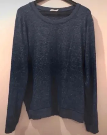 Pull Monoprix demie saison manches longues marine taille 44