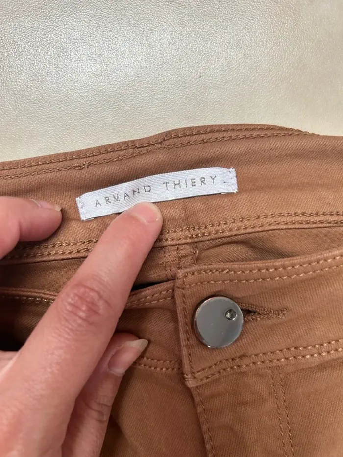 Pantalon marron femme taille 40 armand thiery - photo numéro 4
