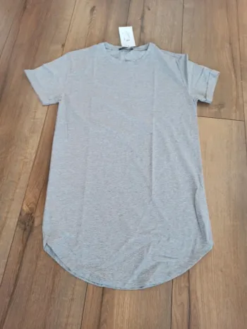 Tee shirt homme coton gris uni S