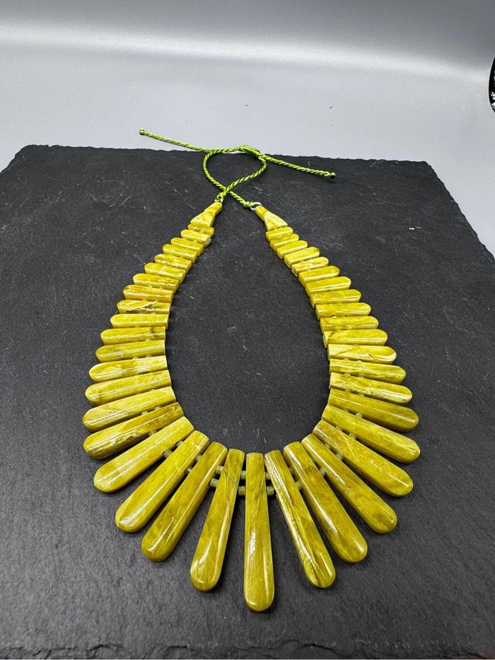 Collier vintage en pierre naturelle jade (shahmaqsood) - photo numéro 4