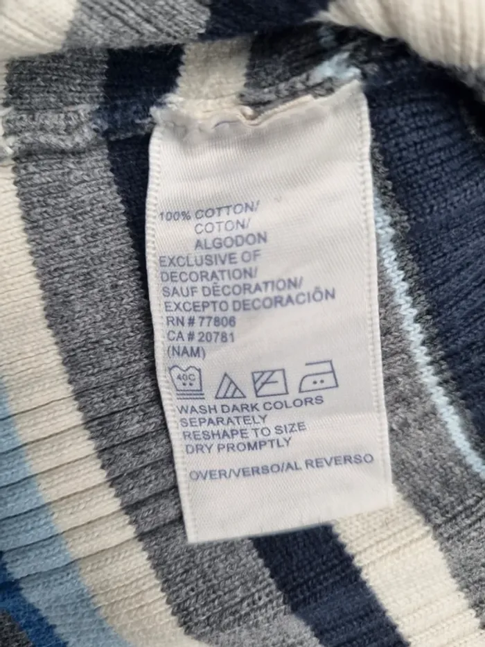 Pull rayé multicolore Tommy Hilfiger – Taille M Femme (mesures en photos) - photo numéro 9