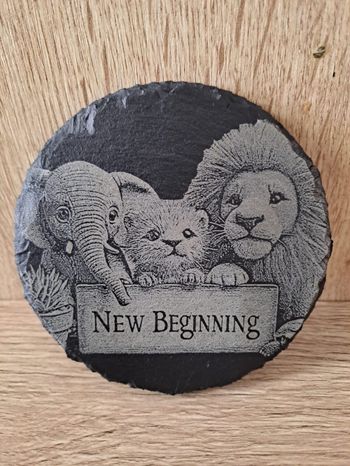 Dessous de verre « nouveau départ »