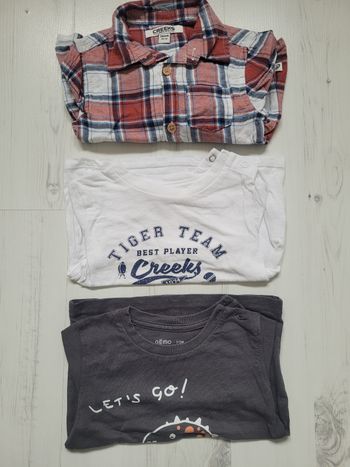 Lot de 2 tee shirts et chemise en taille 12 moiscreek