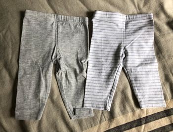 2 leggings Tex 3 mois coton bio