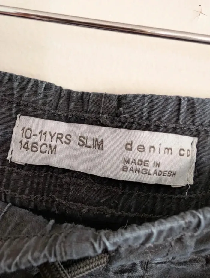 Pantalon cargo noir 10/11 ans Primark garçon coupe slim - photo numéro 3
