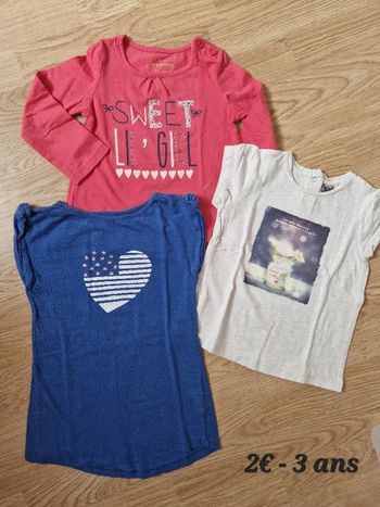 Lot de 3 hauts 3 ans fille