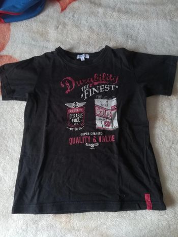 Tee shirt noir alphabet 6 ans