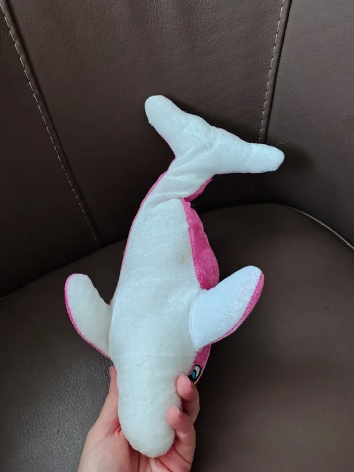 Doudou dauphin rose environ 35 cm - photo numéro 2