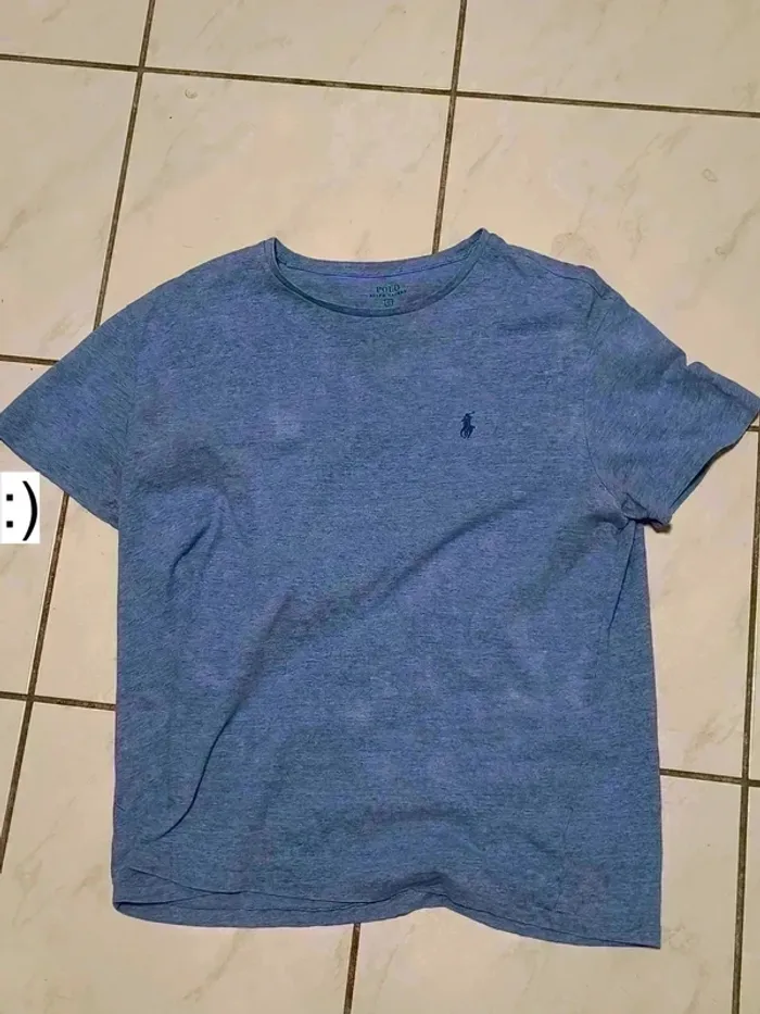 T-shirt Ralph Lauren Bleu Chinée – Taille L - photo numéro 7