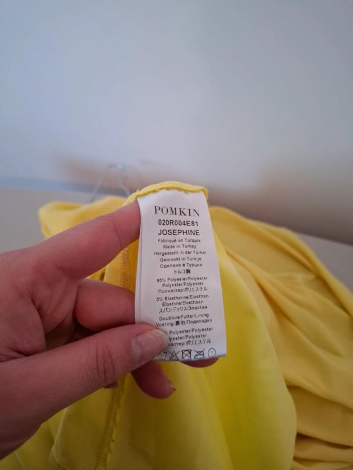Robe jaune fluide avec ceinture Pomkin taille S 36 - photo numéro 11
