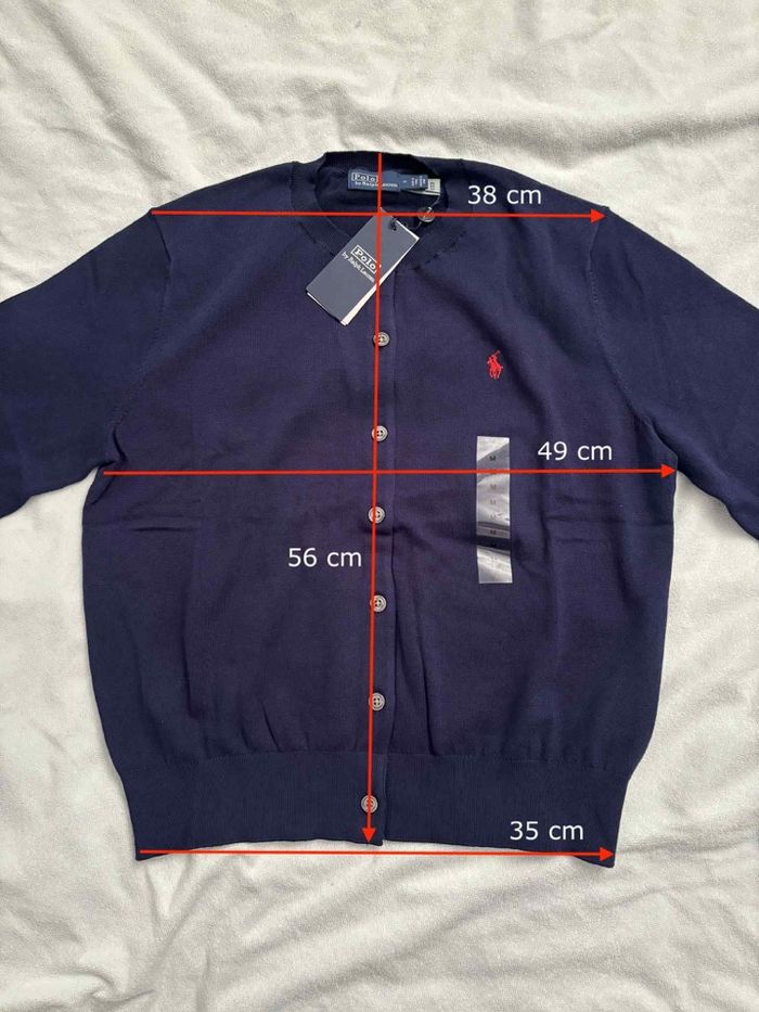Cardigan Ralph Lauren femme taille M bleu marine - photo numéro 4