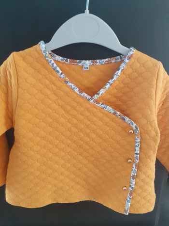 Gilet cache coeur fille 12 mois