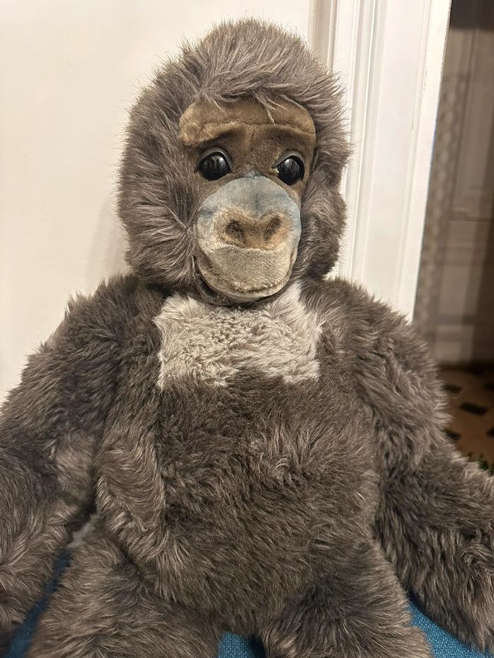 RARE Énorme grand Gorille Singe Steiff debout 65cm peluche doudou collection - photo numéro 2