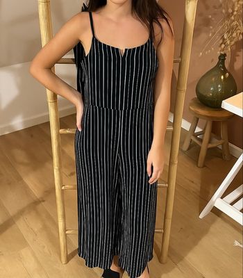 💜 Combinaison pantalon à rayure noir & blanc Jennyfer taille S 💜