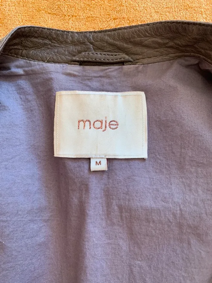 Veste en cuir d’agneau Maje taille M - photo numéro 8