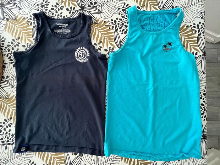 Lot 2 tee-shirts sans manches Vingino 10/12 ans