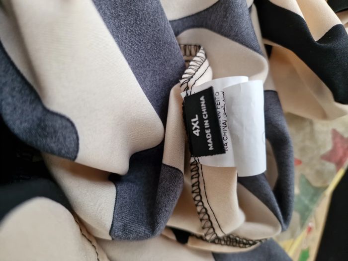 Blouse Effet 2 En 1 Noire Beige - photo numéro 8
