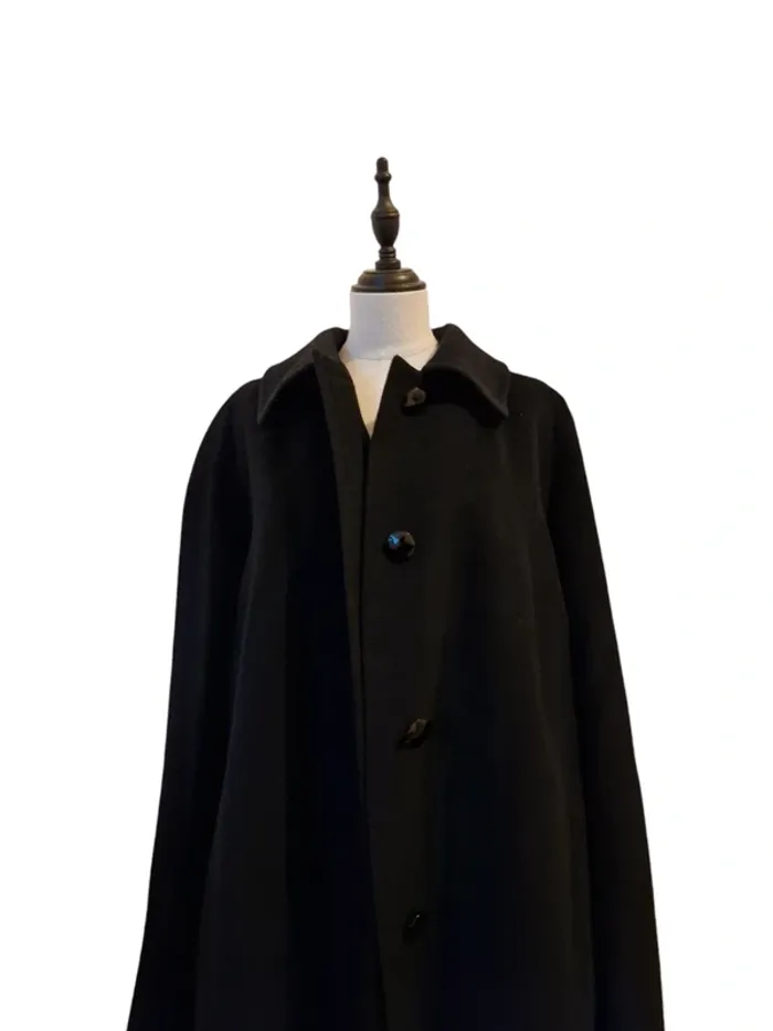 Manteau long noir en pure laine vierge – T.50 - photo numéro 2