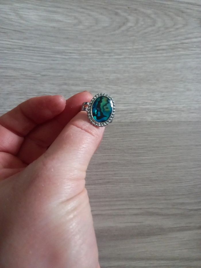 Bague argentée réglable - photo numéro 4
