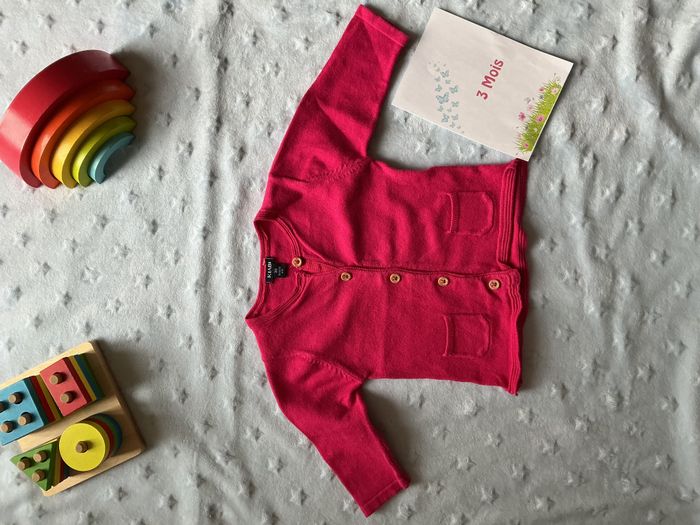 gilet léger fuchsia avec poches 3 mois kiabi - photo numéro 2