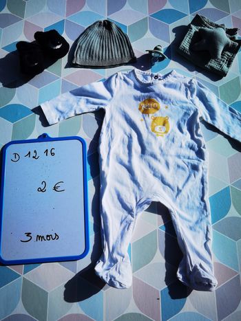 D1216 - pyjama garçon 3 mois