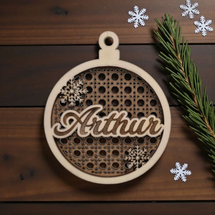 Boule de Noël en bois - photo numéro 2