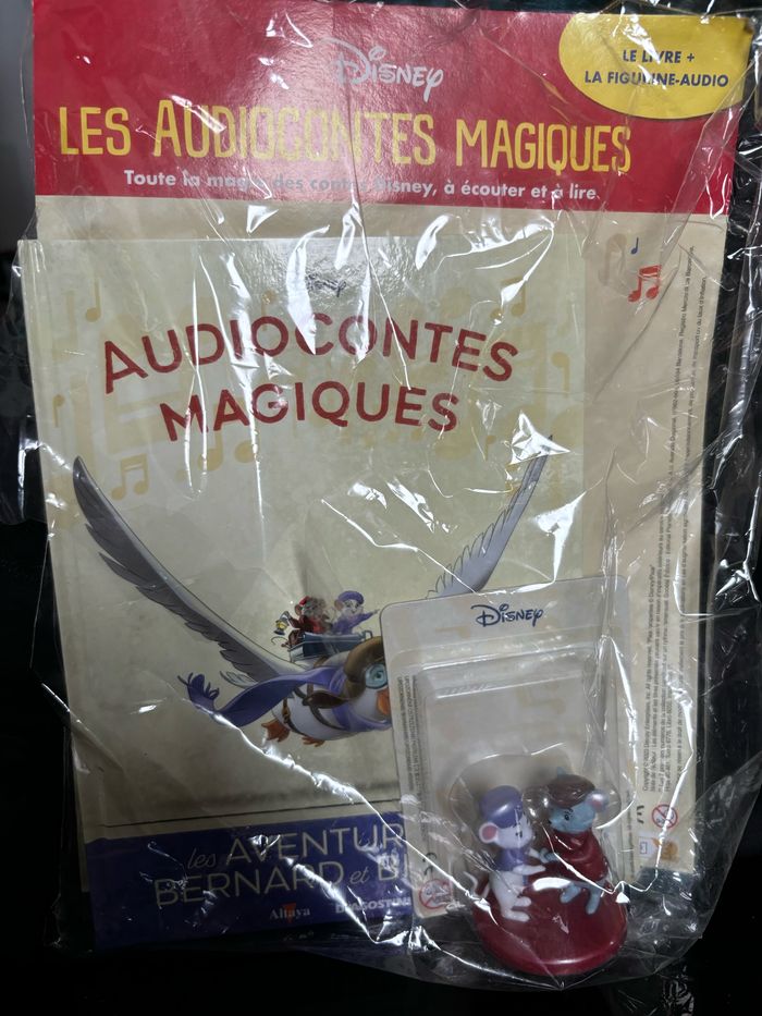 Figurine + Livre Bernard et Bianca n 32 Les Audiocontes Magiques Disney Altaya
