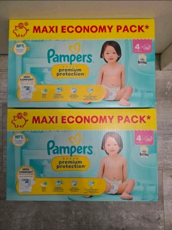 🍼 Pampers Premium Protection T4 Lot de 2 × 90 couches (9–14 kg)