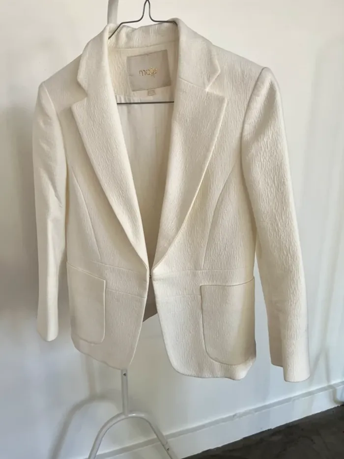 Veste blanc crème Maje