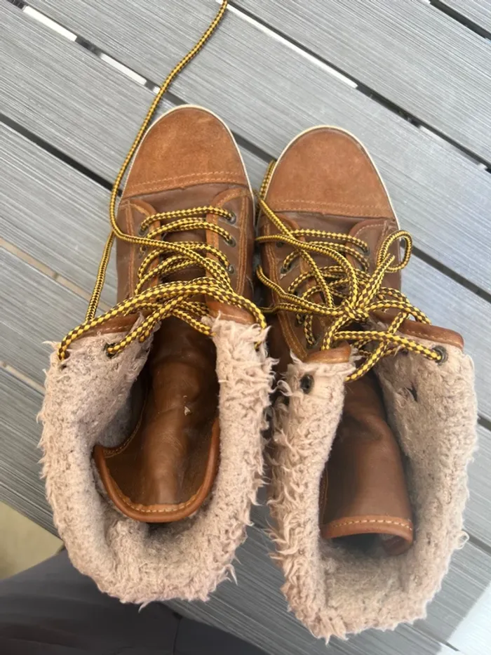 Bottines compensées marron - photo numéro 4