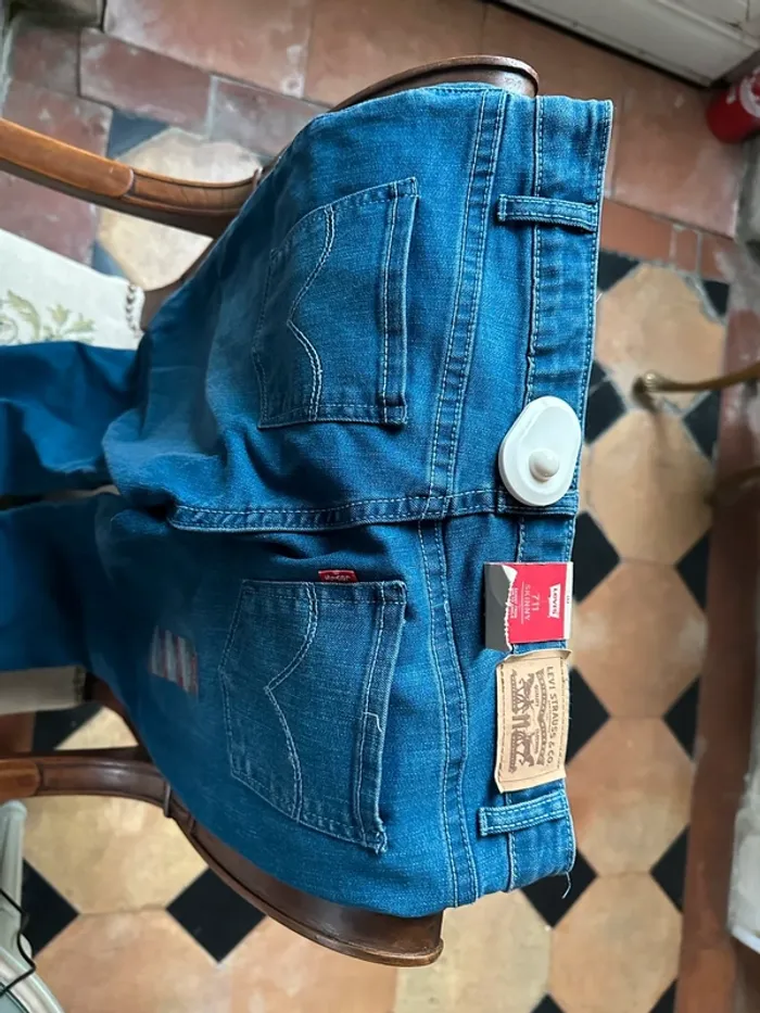 Pantalon Jean Lévis Levi Strauss Levi’s fille 14 ans 158cm Skinny Blue Winds ajustable - photo numéro 8