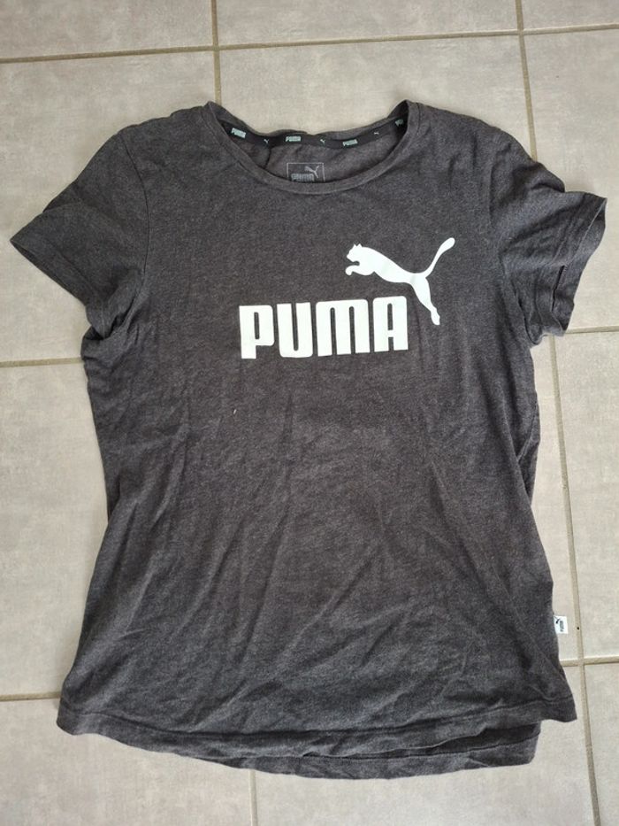 T-shirt femme puma M gris anthracite