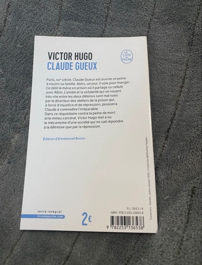 Livre Claude gueux - photo numéro 2