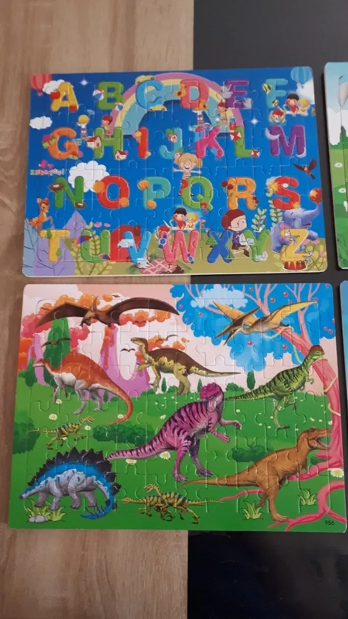 Lot de 4 puzzles – 60 pièces chacun – Thèmes variés enfants - photo numéro 2