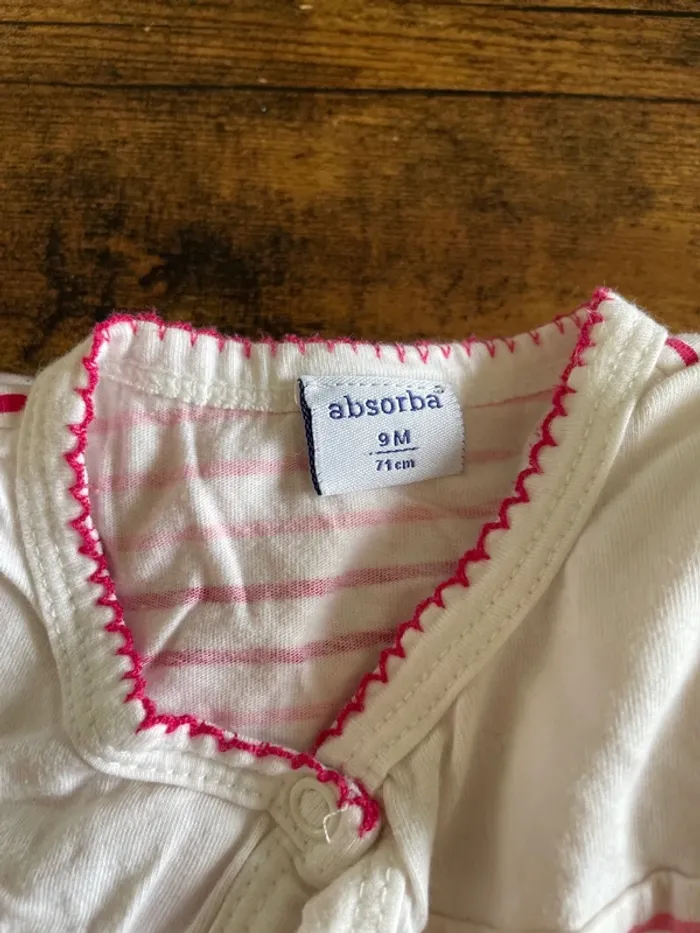 Lot de 2 pyjamas grenouillère bébé fille 9 mois - photo numéro 2