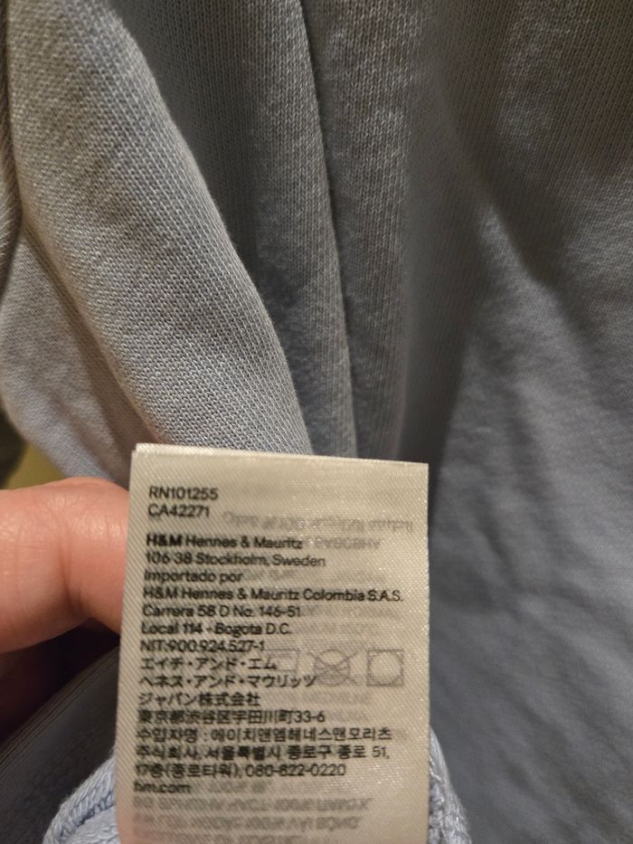 Sweat coton bleu ciel T.L 46 H&M neuf - photo numéro 8